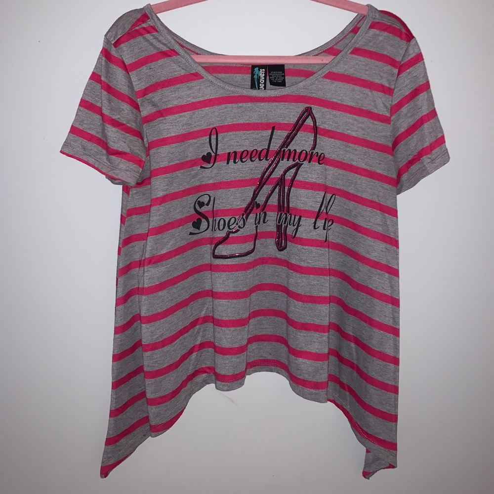 New Weavers Horizontal Striped Cropped Tee